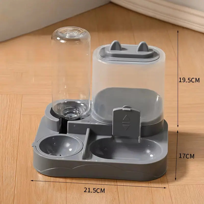 Gravity-Fed Automatic Feeder Dog Cat Food Bowl with Water Dispenser Large Capacity Pet Food Storage Dispenser Pet Supplies