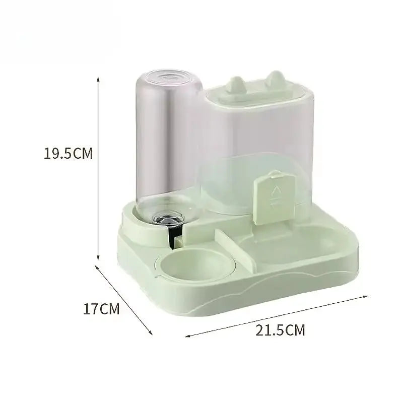 Gravity-Fed Automatic Feeder Dog Cat Food Bowl with Water Dispenser Large Capacity Pet Food Storage Dispenser Pet Supplies